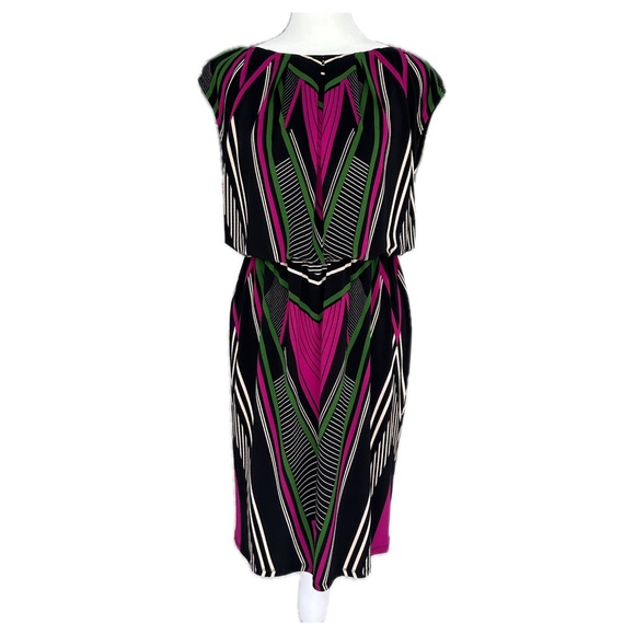 Retro Geometric Slip On Dress - Picture 3 of 4